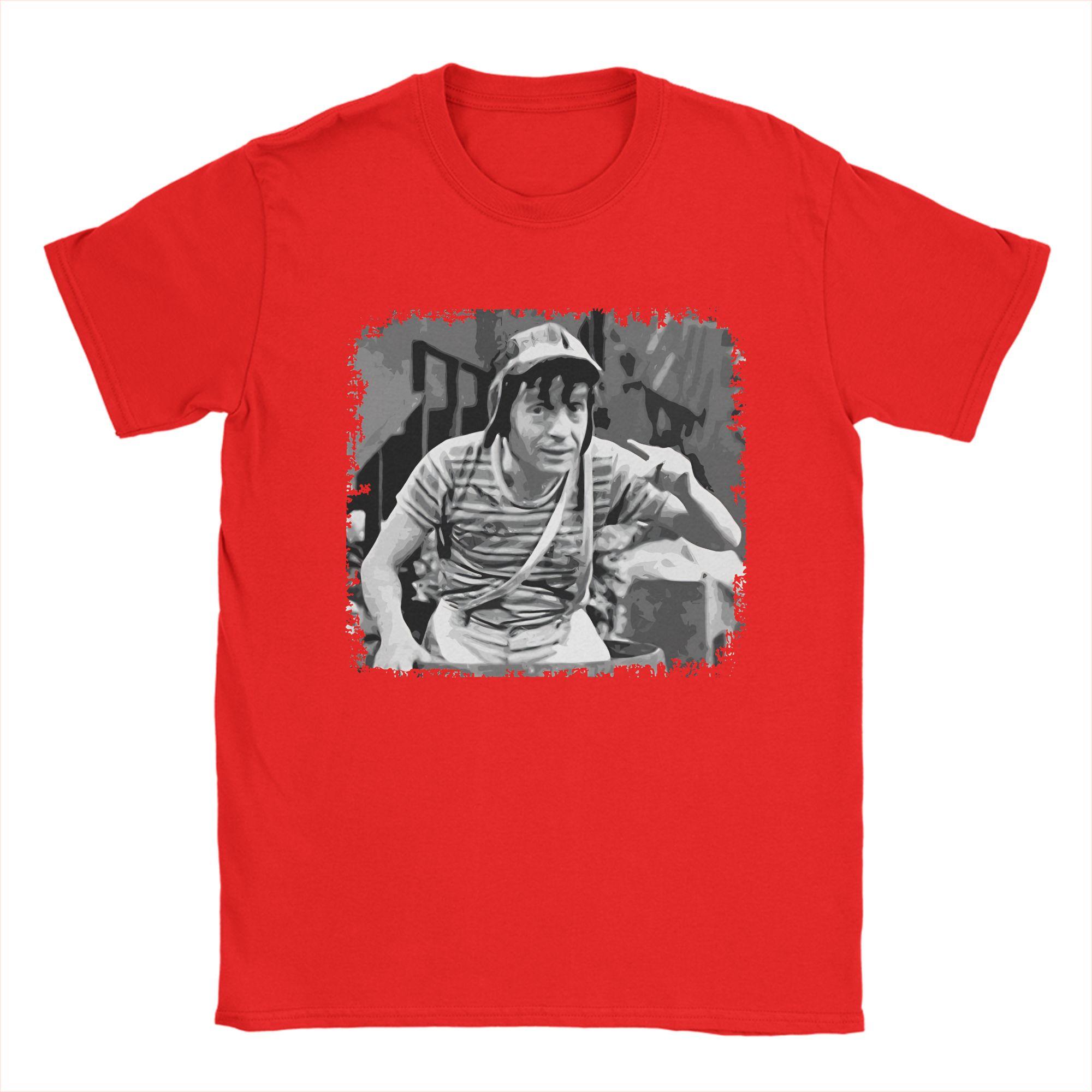 Unisex TShirt El Chavo Del Ocho Chaves Xavier Digital Painting Black And White TShirts Fashion El Chavo Del Ocho Summer Tee Shirt S