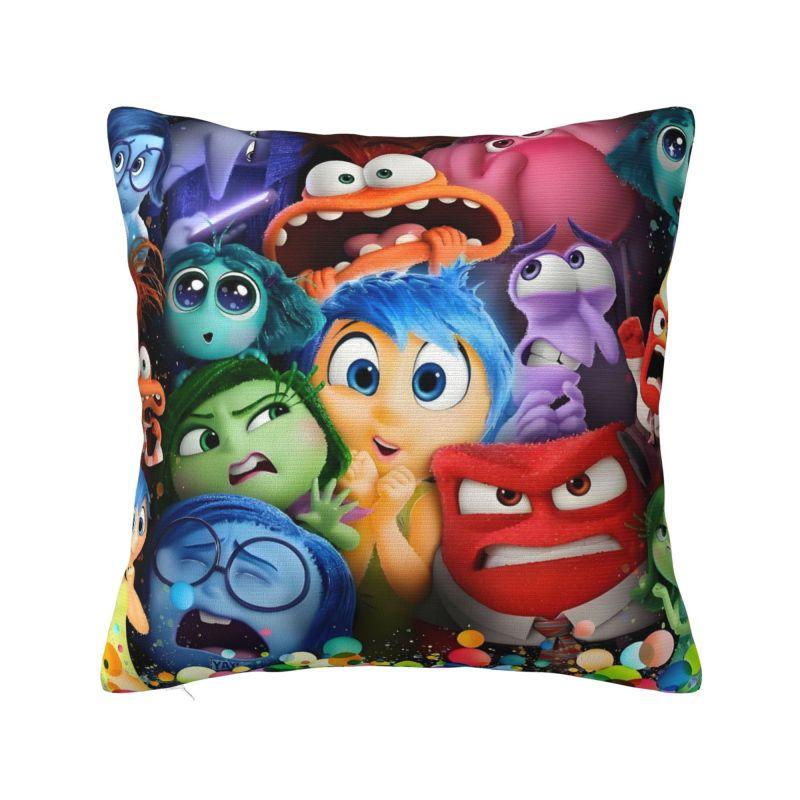 Benutzerdefinierte Cartoon Inside Out Anime Kissenbezug 45x45cm Dekor Zuhause Mode Kawaii Disney Film Kissen für Sofa Quadratischer Kissenbezug
