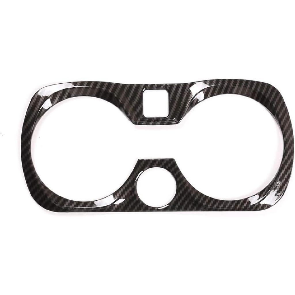 Carbon Fiber Style ABS Chrome Car Central Control Cup Holder Frame Cover Trim for BMW 3 Series G20 G28 325li 2019 2020