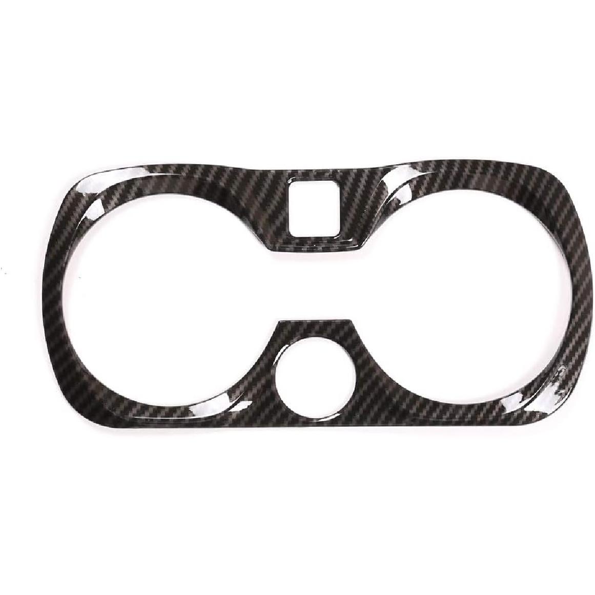 

Carbon Fiber Style ABS Chrome Car Central Control Cup Holder Frame Cover Trim for BMW 3 Series G20 G28 325li 2019 2020