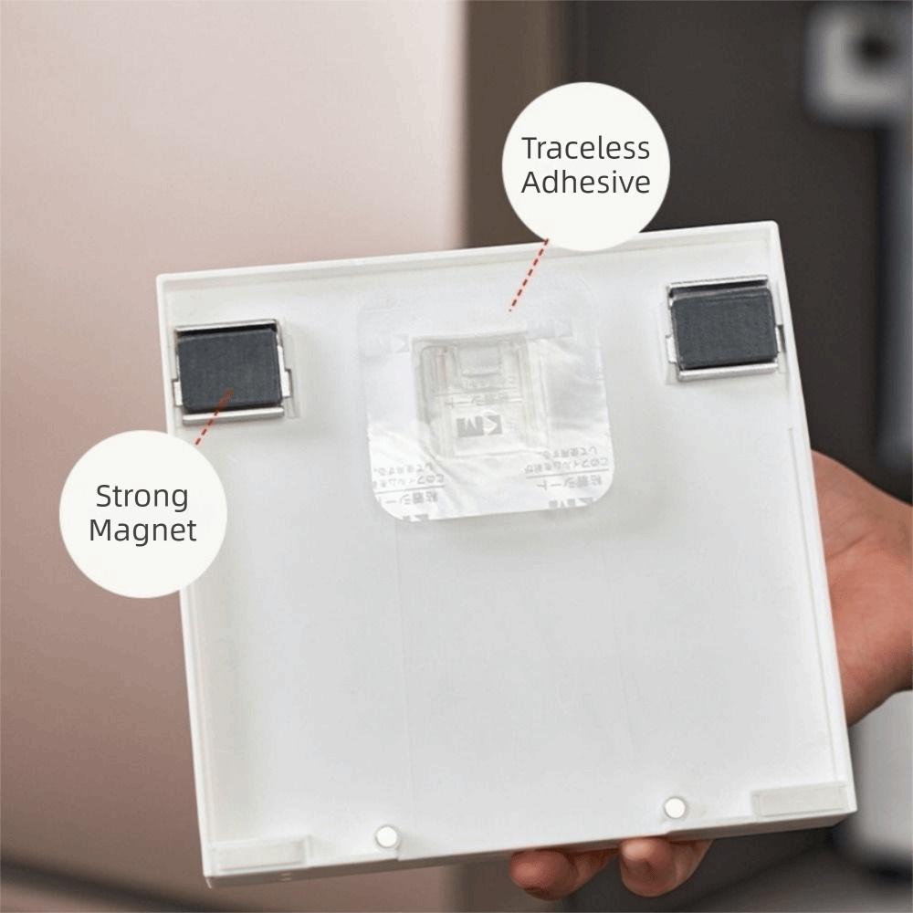 Wall Mounted Magnetic Storage Box Punch Free Tableware Container Practical Pen Holder  Living Room