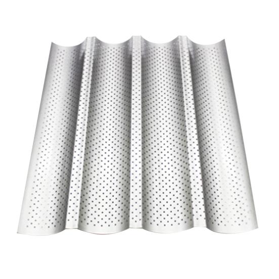 2/3/4 Grooved Nonstick Perforated French Bread Baguette Bake Mold Baking Pan
