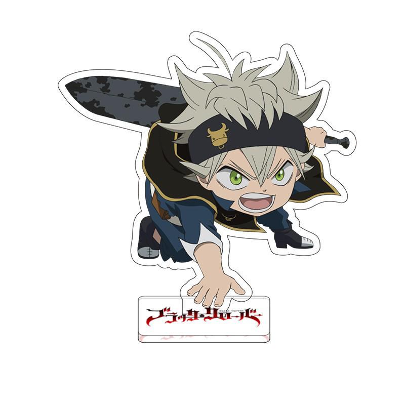 Black Clover Acrylic Keychain Standee Ornament - Cute Transparent Anime Decoration Large
