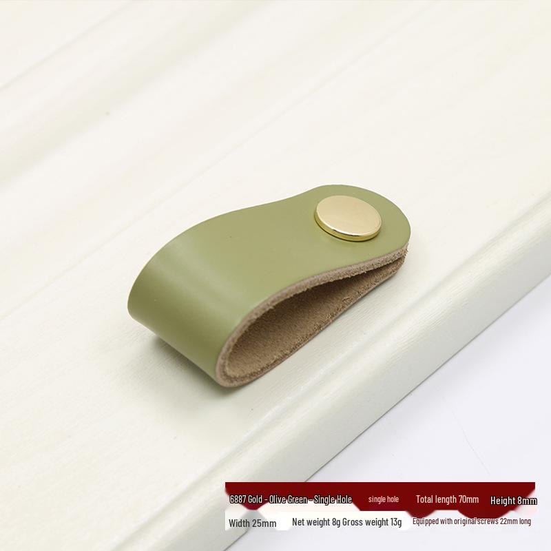 Nordischer Leder-Ziehgriff für Kleiderschrank, Schublade, Koffer oder Kiste