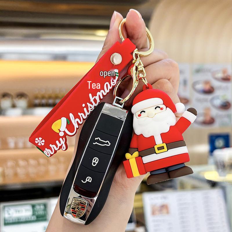 Creative Santa Claus Keychain & Car Pendant - Festive Bag Charm for Christmas