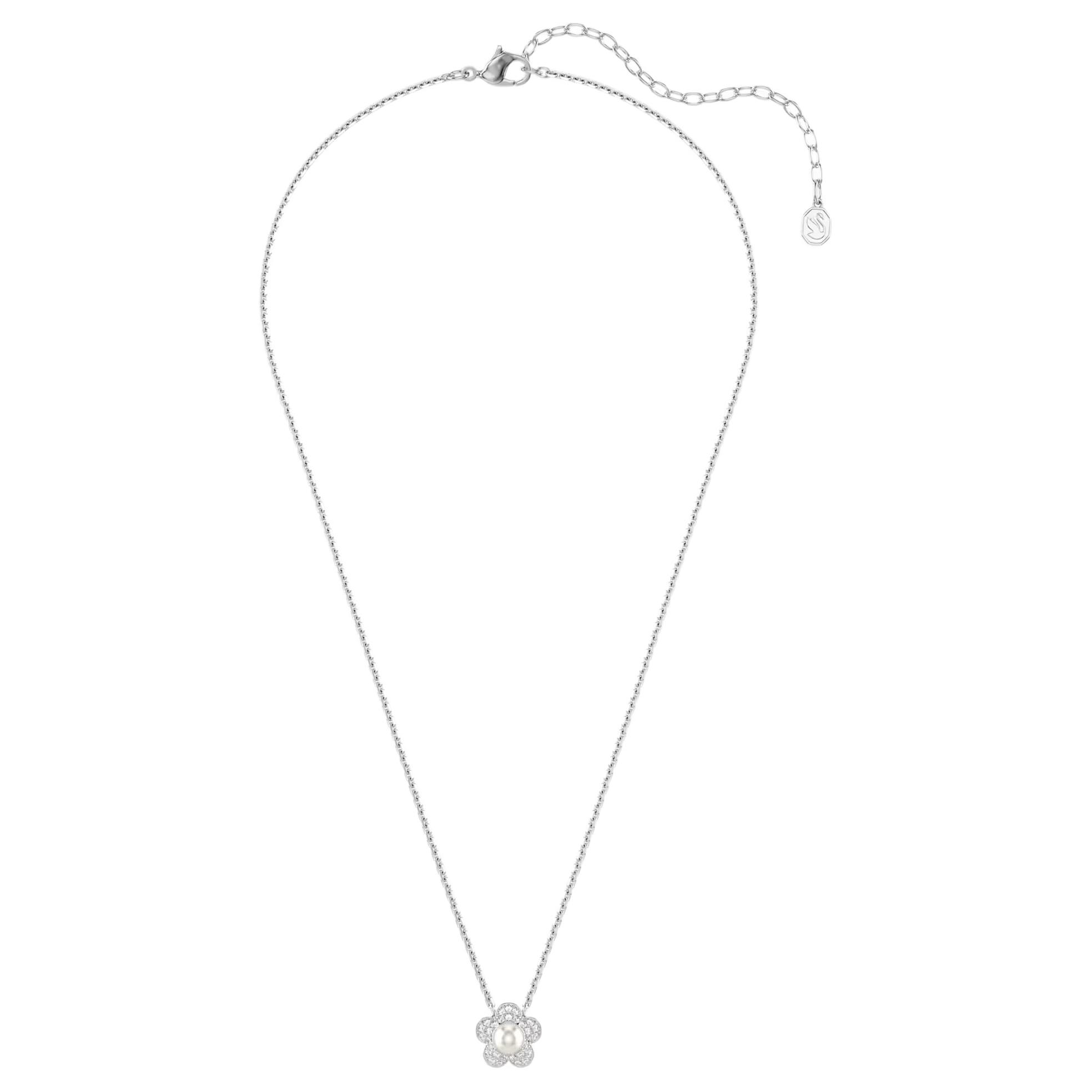 

Swarovski Ariana Grande Floral Design Crystal Necklace Unisex necklace Silver 5755817 Box (Random Color)