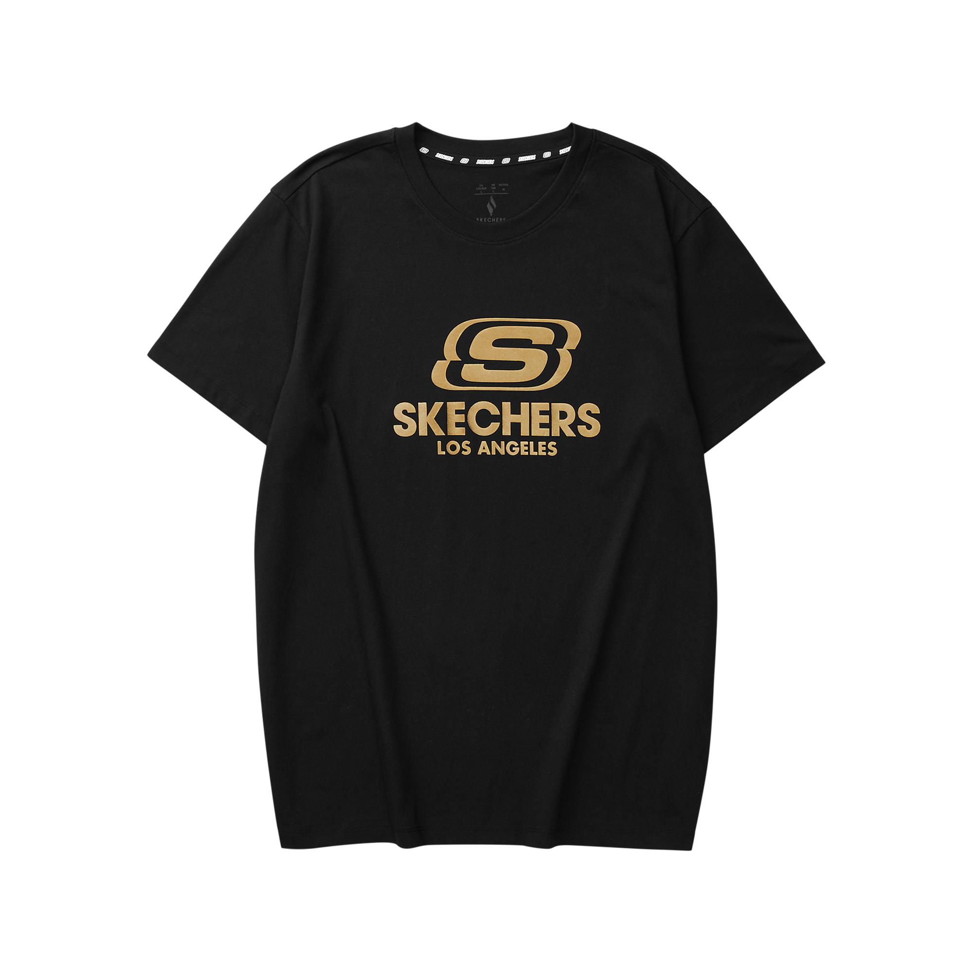 Skechers Sports Lifestyle Series Cotton Simple Fashion Versatile Knitted Breathable Round Neck Short Sleeve T-Shirt Unisex Tops L224U128-0018 XXXL