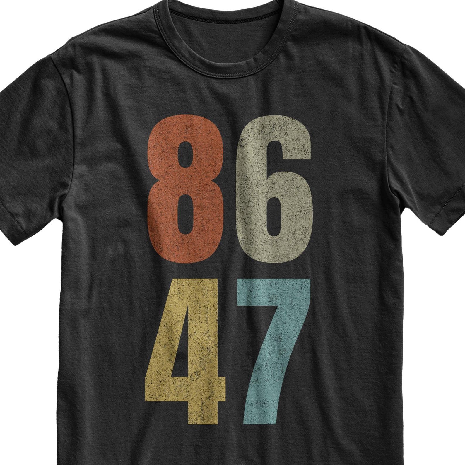 Retro 8647 Anti Maga T-Shirt, No Kings Hidden Message Tee 3XL
