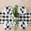 Set of 6 Plaid Red Black Christmas Napkins 15.7X15.7Inches Washable Reusable for Holiday Christmas Party Table Setting Decor