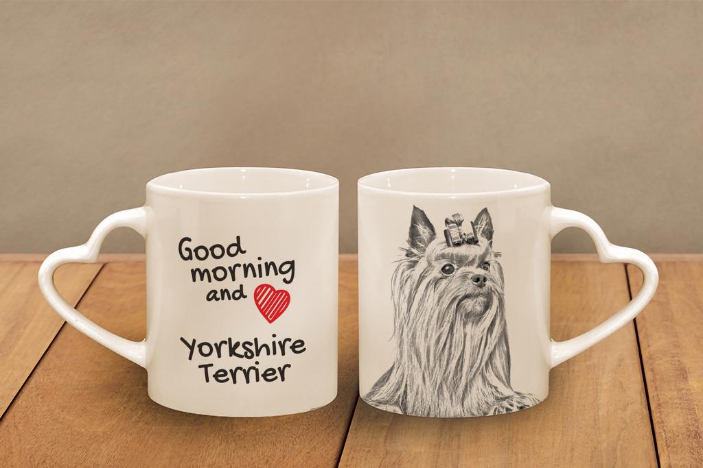 Yorkshire Terrier, Yorkie - cup with a dog, adorable cup with a heart-shaped handle, universal gift from the Art-Dog brand