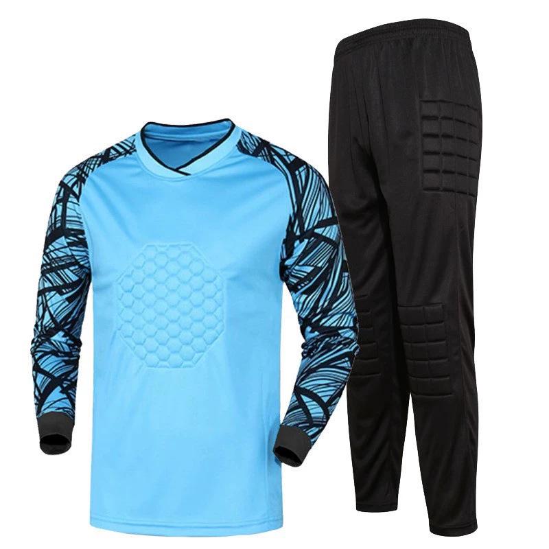 Goalkeeper Long Sleeve Padded Jersey Set - Anti-Fall, Anti-Collision Football Uniform