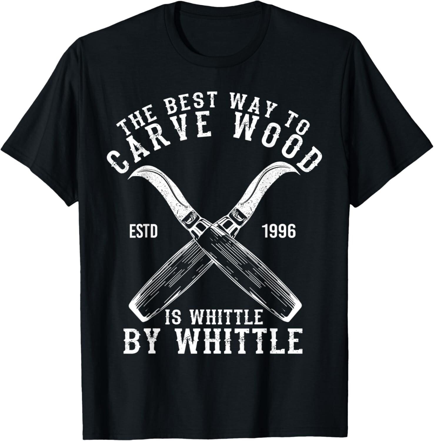 Funny Wood Carving Whittling Woodworking Carpenter vintage Gift Unisex T-Shirt S разноцветный