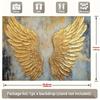 Large Golden Wing Wall Decoration - Polyester Party Banner with Textured Design, Room Decoration