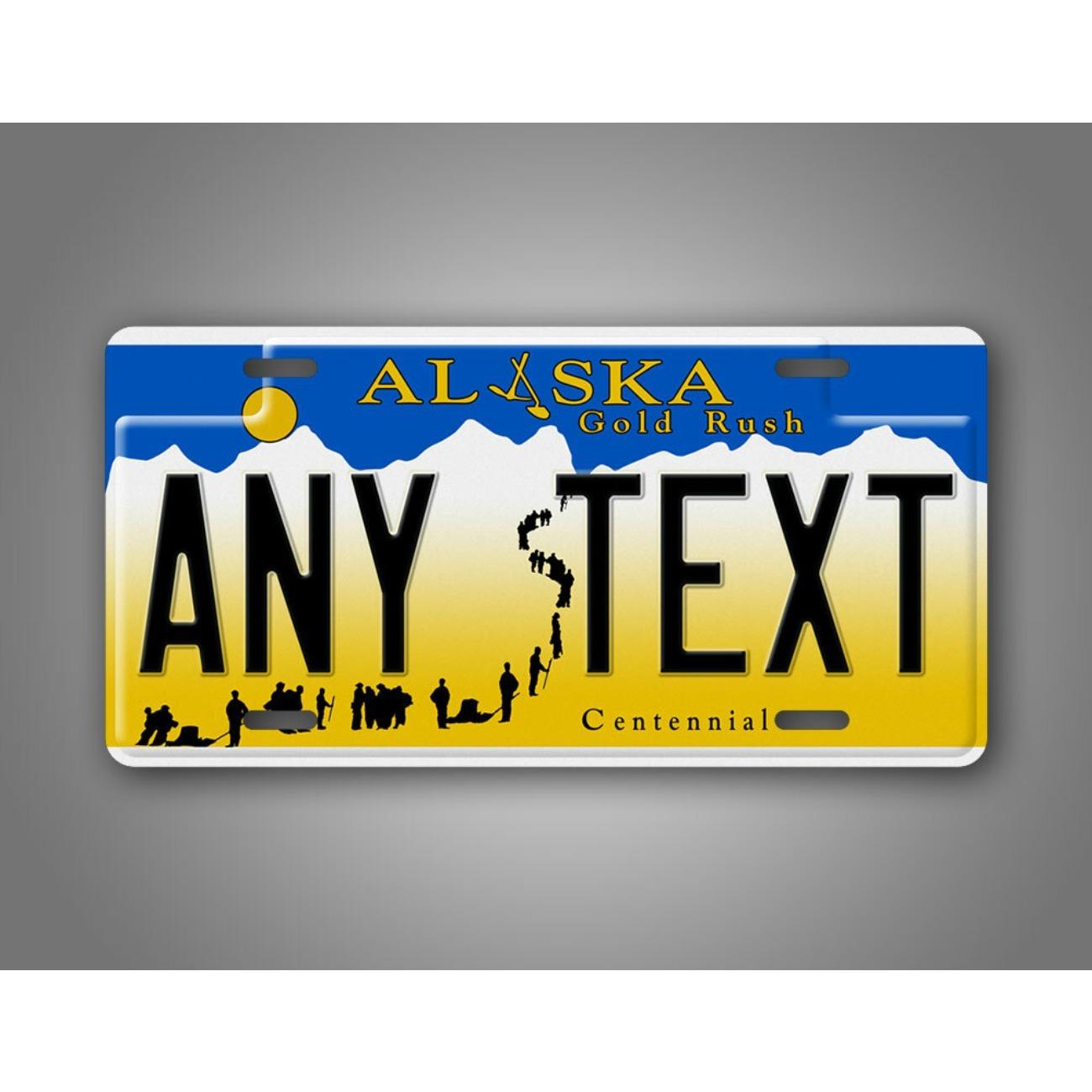 

Personalized Alaska Gold Rush Themed Metal Sign Wall Decor Home білий