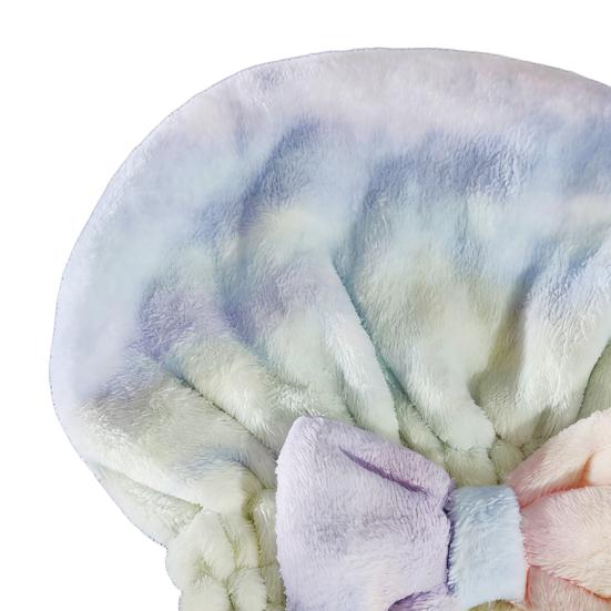 Super Saugfähiges Haarhandtuch Wickel Mikrofaser Haartrockenkappe mit Schleife Weicher Haar-Turban Wickel Badekappe für Lockiges Kurzes Langes Nasses Haar