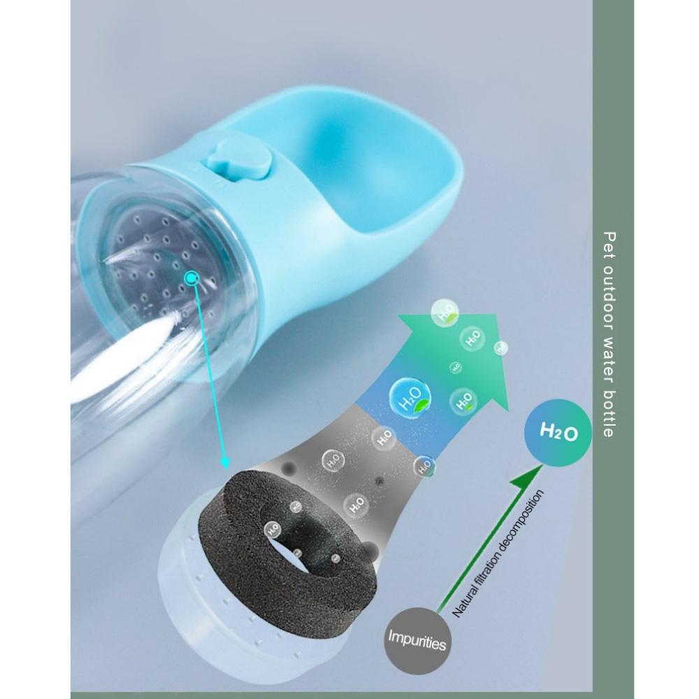 Dog Water Bottle with Food Container Travel Puppy Water Bowl Portable Pet Dispenser