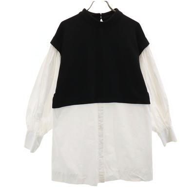 Langarm Cut and Sew Switch Shirt S schwarz Pullover Damen Gebraucht