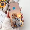For Infinix Hot 8 Phone Case Hot 8 Lite Hot8 X650 X650C X650B X650D Elegant Floral Cat Pattern Black Silicone Soft TPU Cases