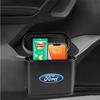 Car Garbage Can with Lid Automotive Garbage Storage Box Accessories For Ford STRACING Focus 2 3 4 MK2 MK3 MK5 Fiesta MK7 Mondeo