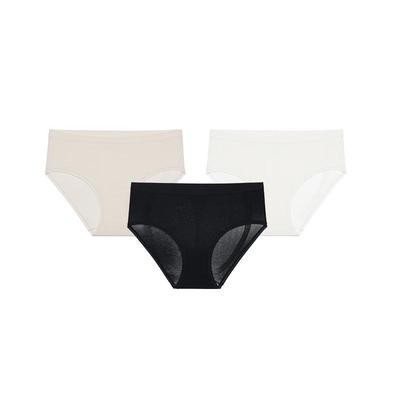 NEIWAI Women's 60s Tencel Modal Seamless Mid-Waist Underwear 3-Pack