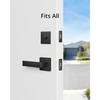 Square Door Handle - Easy Installation, Fits All - Matte Black
