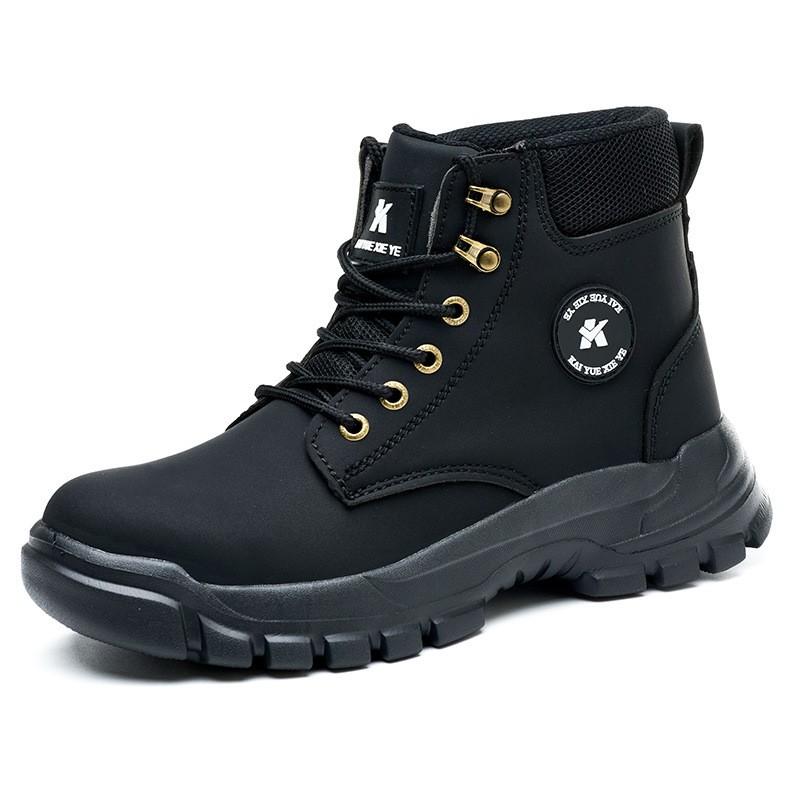 Steel Toe Safety Work Boots High Cut Anti-Puncture Slip Resistant Waterproof Durable Comfortable Construction Manufacturing
