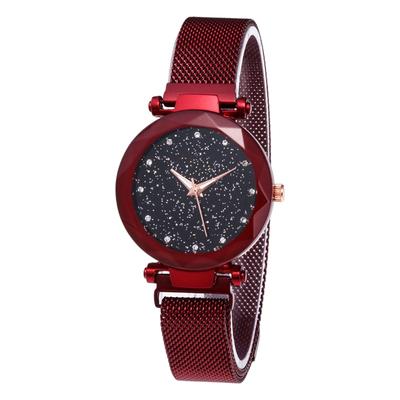 Ladies Magnetic Starry Sky Clock Luxury Ladies Watch Fashion Diamond Female Quartz Watch