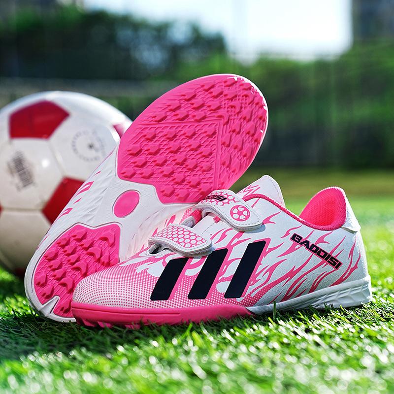 Cross-border boys and girls football shoes Velcro broken nails competition training youth indoor and outdoor sports shoes