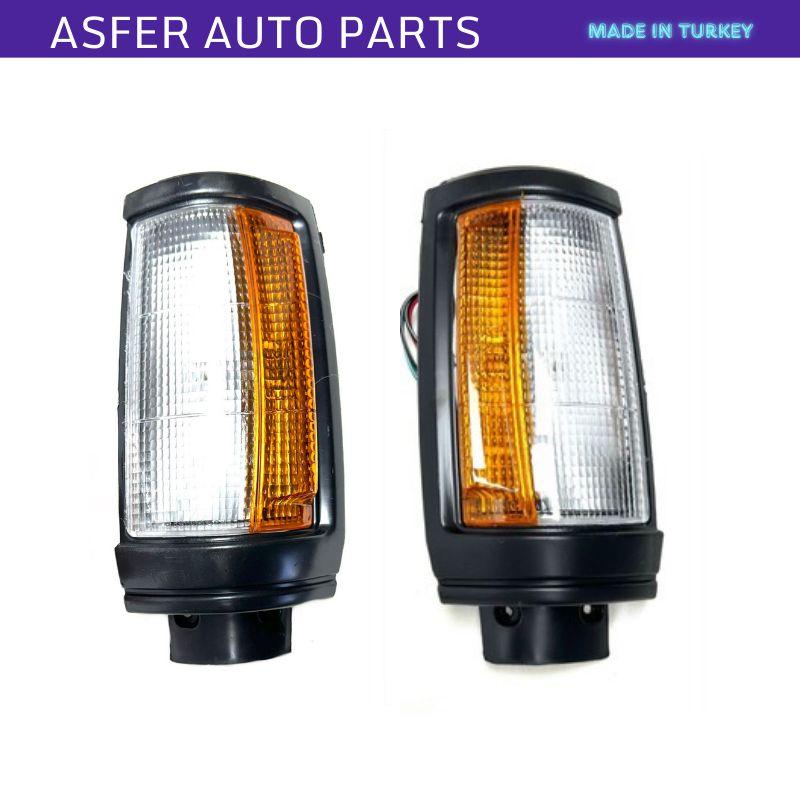 Signal Lamp Front Right Left 2 Piece Set for Mitsubishi L200 1996-1998 Oem MB527090 MB527089