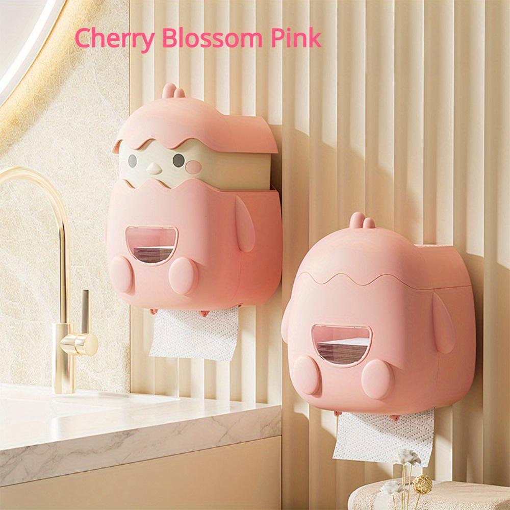 

1 шт. Милый мультяшный водонепроницаемый держатель для салфеток в виде цыпленка, настенный органайзер для хранения в ванной комнате без сверления, многофункциональный пластиковый органайзер для гостиной