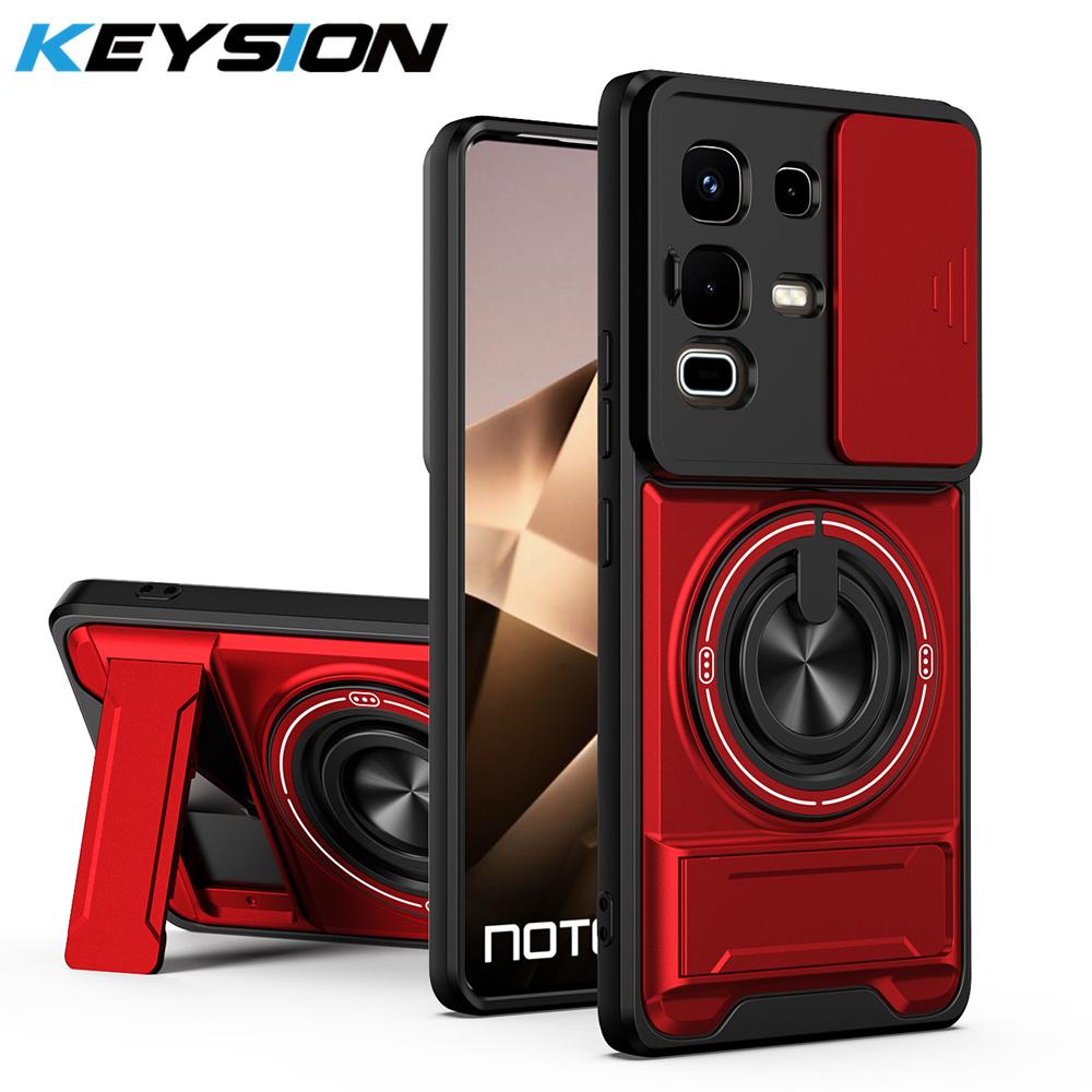 KEYSION Magnetic Phone Case for Infinix Note 50 4G 50 Pro+ 50S 50X 5G Slide Camera Protection Upright Kickstand Shockproof Cover