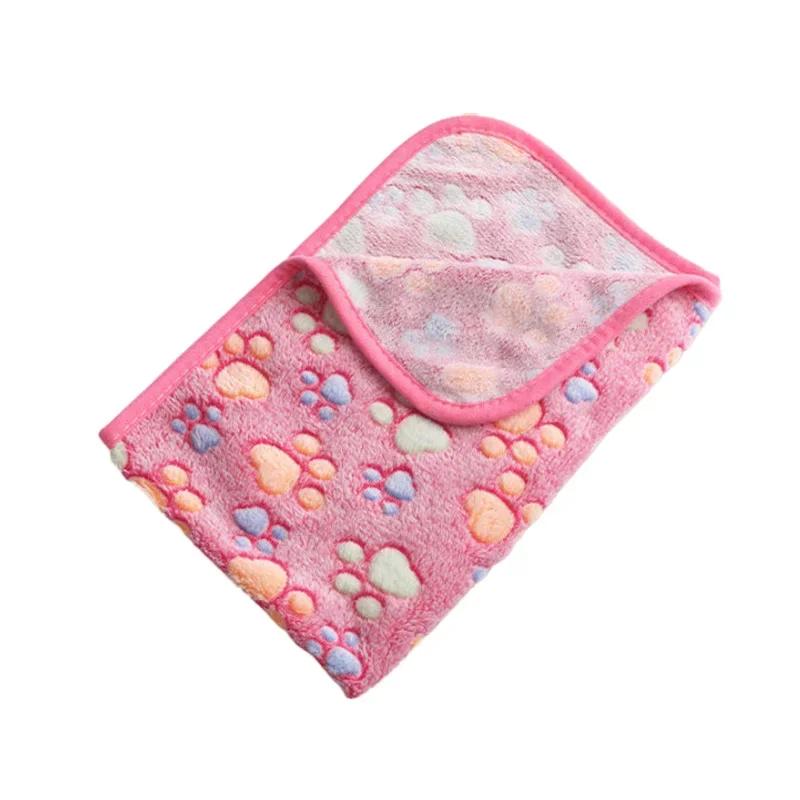 

Одеяло для кошек Мягкие пушистые одеяла Милый мультяшный узор Коврик для питомца Теплое удобное одеяло для собак Чехол для собаки Аксессуары для питомцев XS 25x25cm розовый