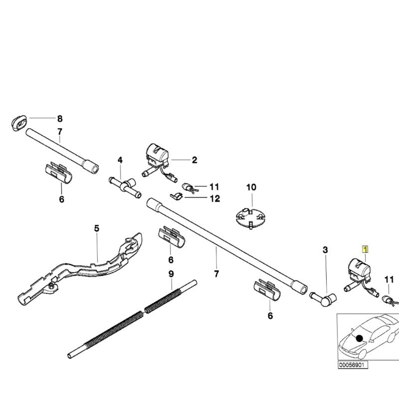61668374367 61668374368 Advanced Windshield Cleaning Nozzle For E46 316i 318i Vehicles Corrosion Prevention