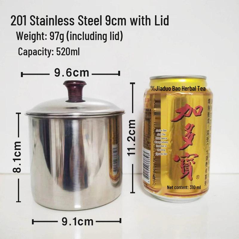 304 Stainless Steel Drop-proof Straight Cylinder Water Cup Without Handle.