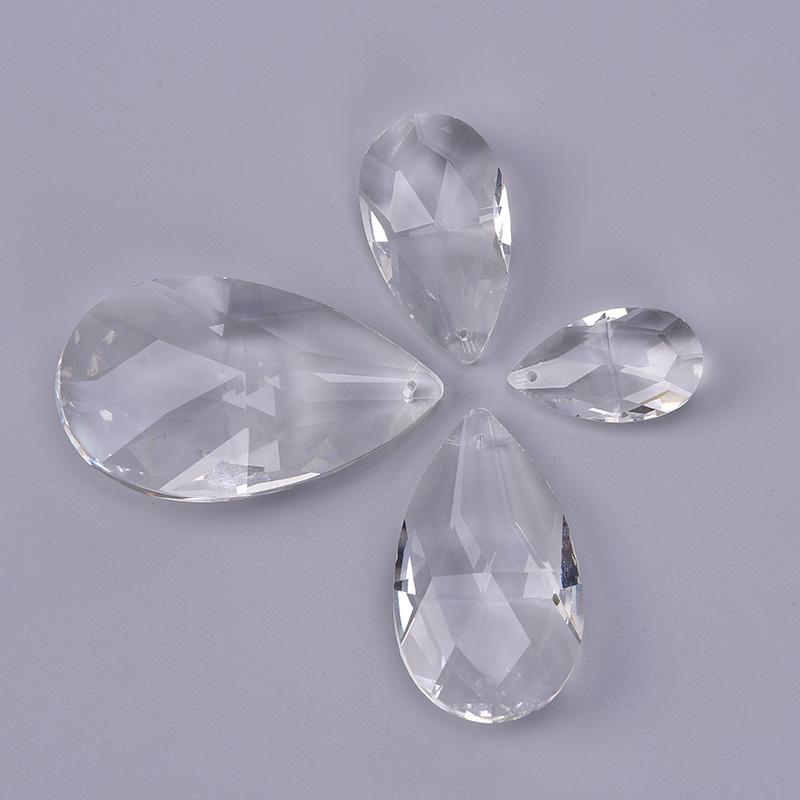 1pc Multi Faceted Bead Hanging Drops Pendants Clear Chandelier Glass Crystals Lamp