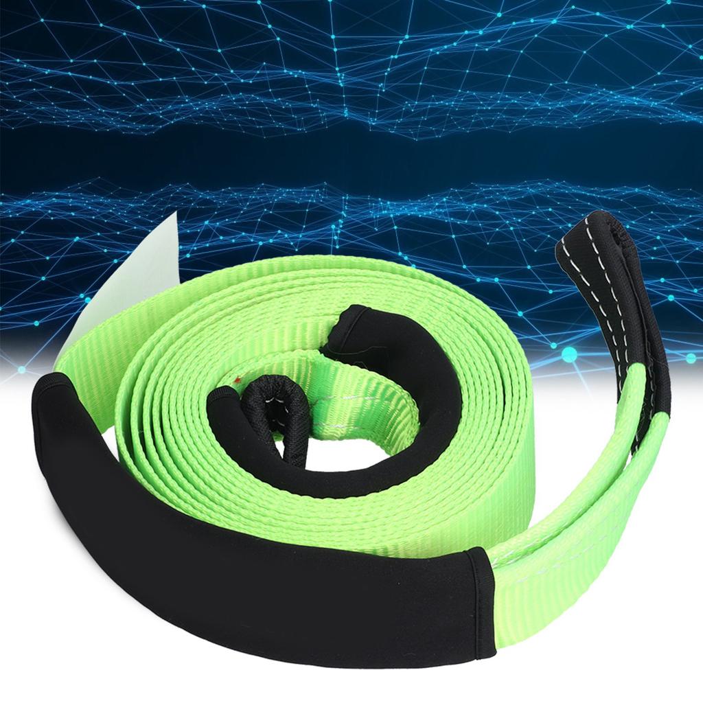 Tow Rope OffRoad Recovery Polyester Pulling Pull Strap 5 Metres 5 Ton for Car Vehicle(Orange )