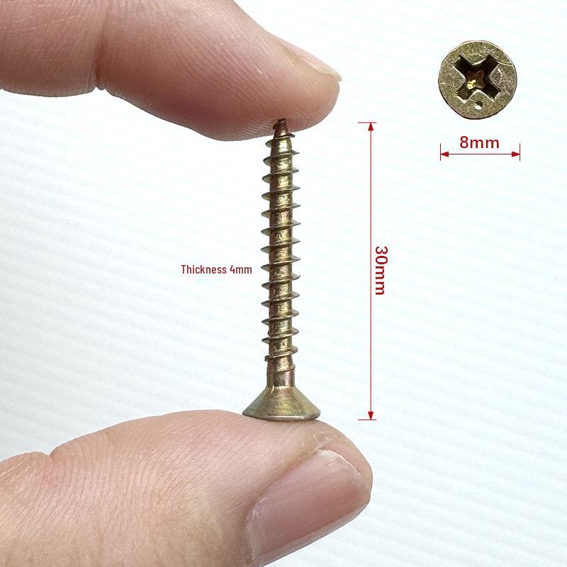 Hardened Fiberboard, Wood Screws, and Self-Tapping Drywall Screws for Cabinet Doors and Wall Panels