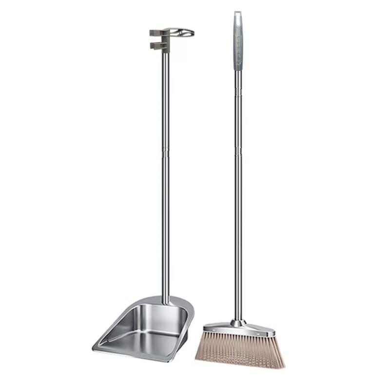 Professional Broom & Dustpan Set with Hair Scraper