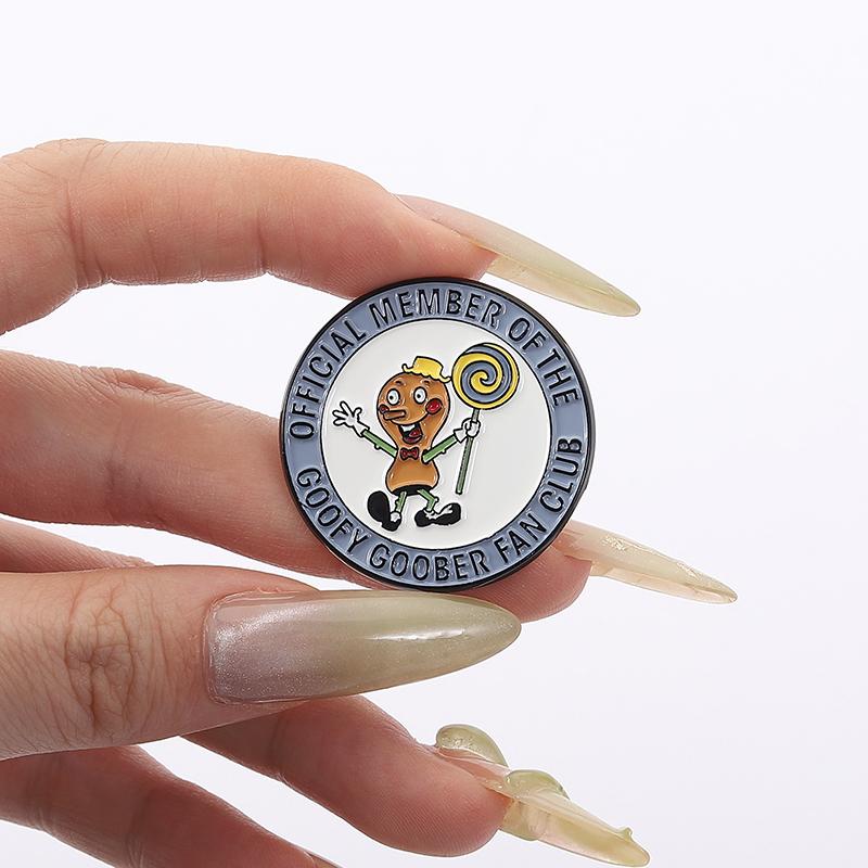 Cartoon Anime Enamel Pins Custom Just Your Average Goofy Goober Brooches Lapel Badges Clothes Funny Jewelry Gift for Kid Friends