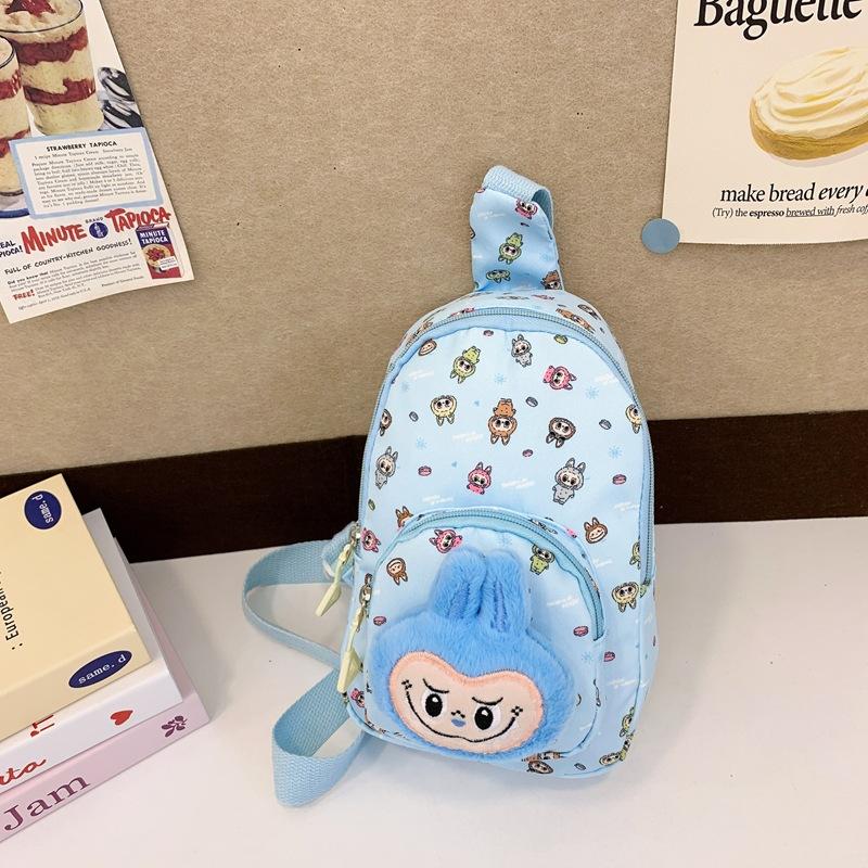 Lightweight And Fashionable Cartoon Kids Sling Bag With Soft Plush Accents For Occasion Any
