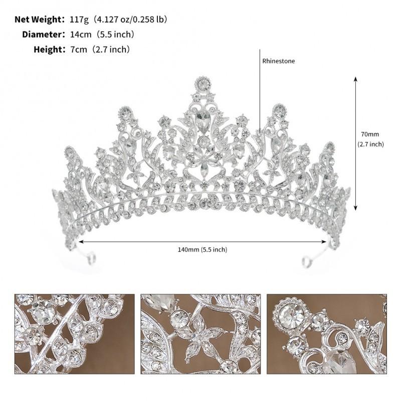 

Bride s Crown Headwear Luxurious All-match Birthday Wedding Ornaments Retro Alloy Rhinestones Headband