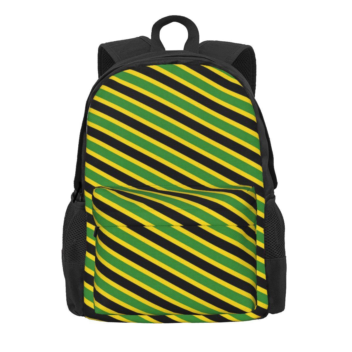 Jamaica Vlag Print Rugzak Vlag van Reggae Outdoor Rugzakken Jongen Meisje Nieuwigheid Middelbare School Tassen Hoge Kwaliteit Grote Rugzak 36x32x10cm
