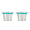 2PCS Coffee Filter Cups Silicone Stainless Steel Refillable Capsule Reusable Coffee Pods for Household Use