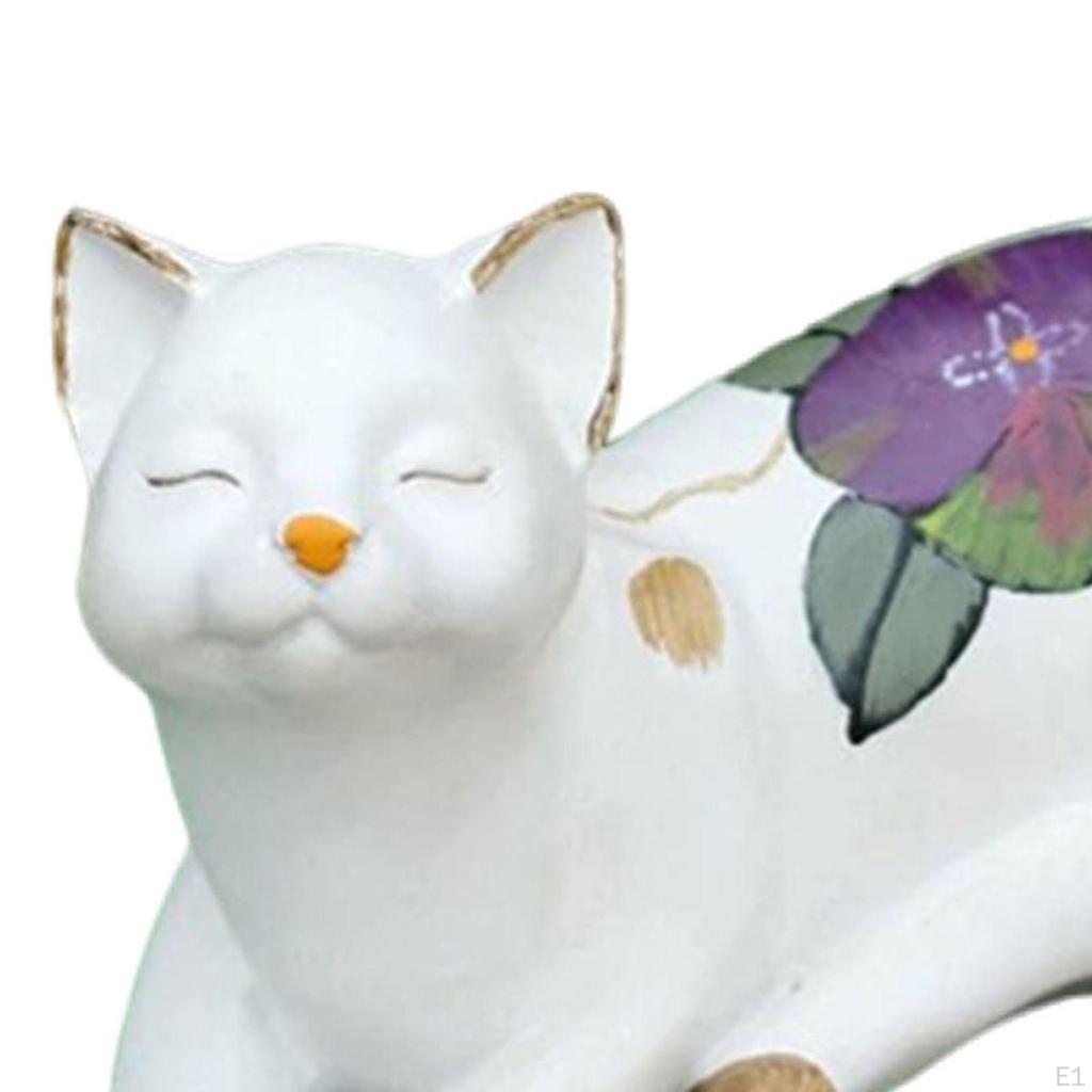 Cat Figurine Character Decoration Resin Crafts Desk Home Bookshelf Cabinet Office Lovely Collectible