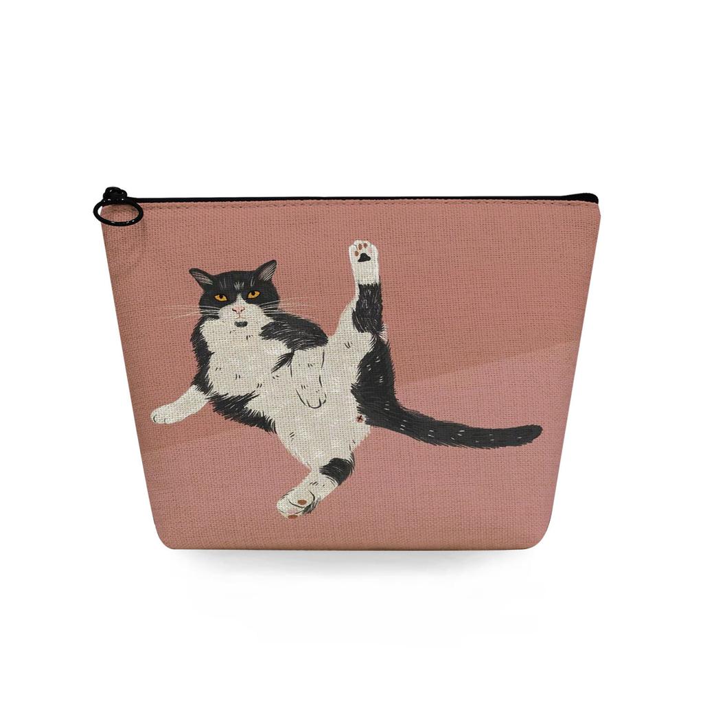 Women Cat Print Cosmetic Bag Toiletries Organize Travel Storage Case  6384