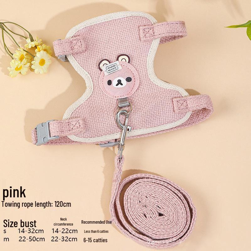 Adjustable Anti-Escape Cat Harness with Cute Pattern - Outdoor Pet Leash