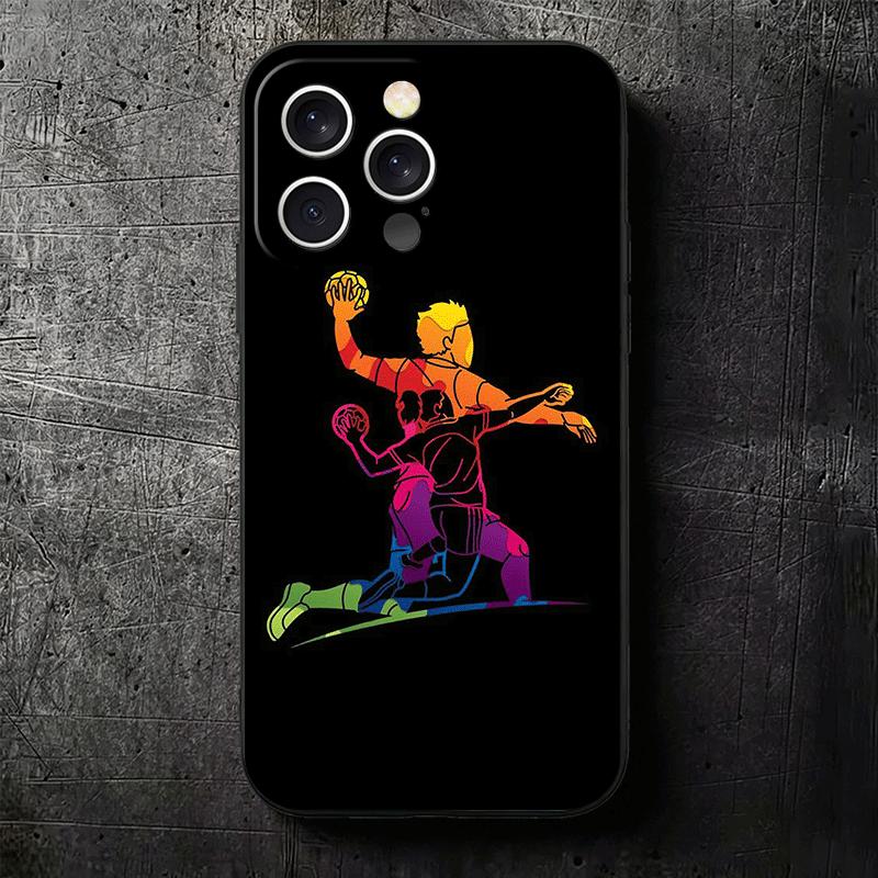 Handball Sport Soft Phone Case for iPhone 16 16E 17 Air 15 Pro Max 14 Plus 13 Mini 11 12 7 Black Cover Back Shell