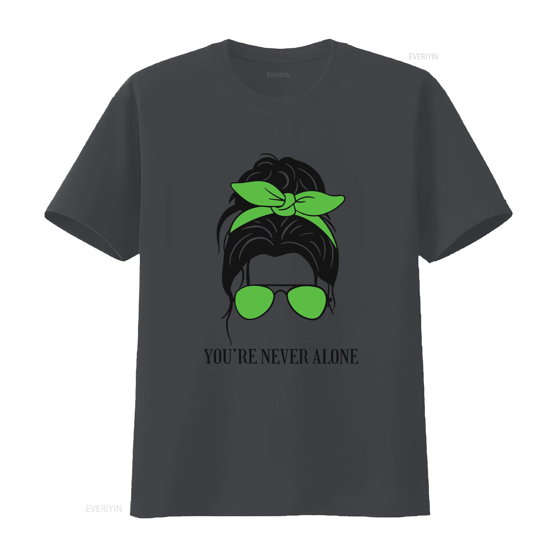 

Youre Never Alone Mental Health Awareness Month Support t shirt vintage Washed Stretched homme Soft graphic Comfortable 4XL