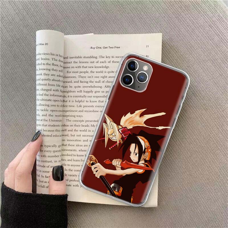 

Аниме Шаман Кинг Чехол для телефона Apple iPhone 12 13 Mini 15 Pro Max 11 Pro 14 Plus 16 Pro Max 16E Оболочка Прозрачный ТПУ Защита iPhone 15 Pro Max