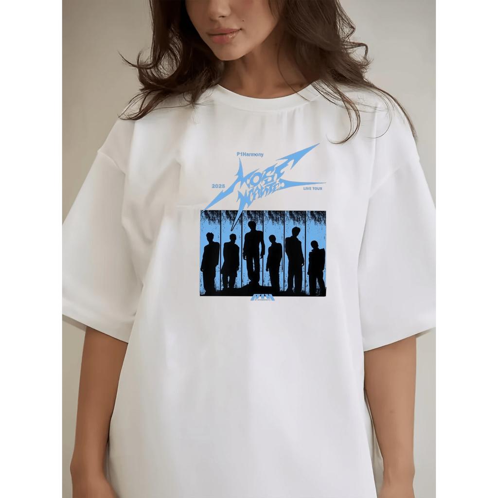 2026 P1Harmony Summer Fashion Trendy Men Women Vintage Top Hip Hop Streetwear Oversized Tshirt Short Sleeve Casual Clothing Y2K